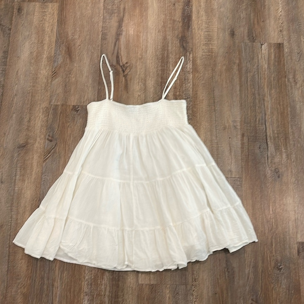 Zara white mini linen dress